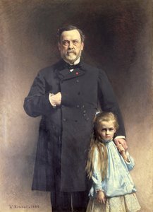 Louis Pasteur (1822-95) és unokája, Camille Vallery-Radot (1880-1927) 1886